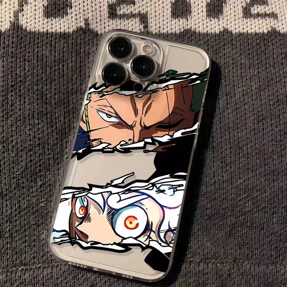Japan Anime Phone Cases For iPhone 16 15 14 13 12 11 Pro Max XR 8 7 Plus 13 12 Mini Soft Transparent Cover
