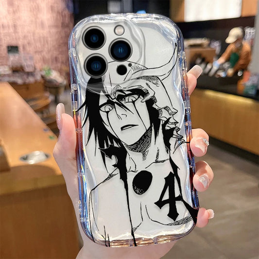 Anime Bleach Wave Case for iPhone 16 15 14 Pro Max 13 12 Mini 11 XS X XR 8 7 Plus SE 2022 2020 Soft Shockproof Back Cover Funda